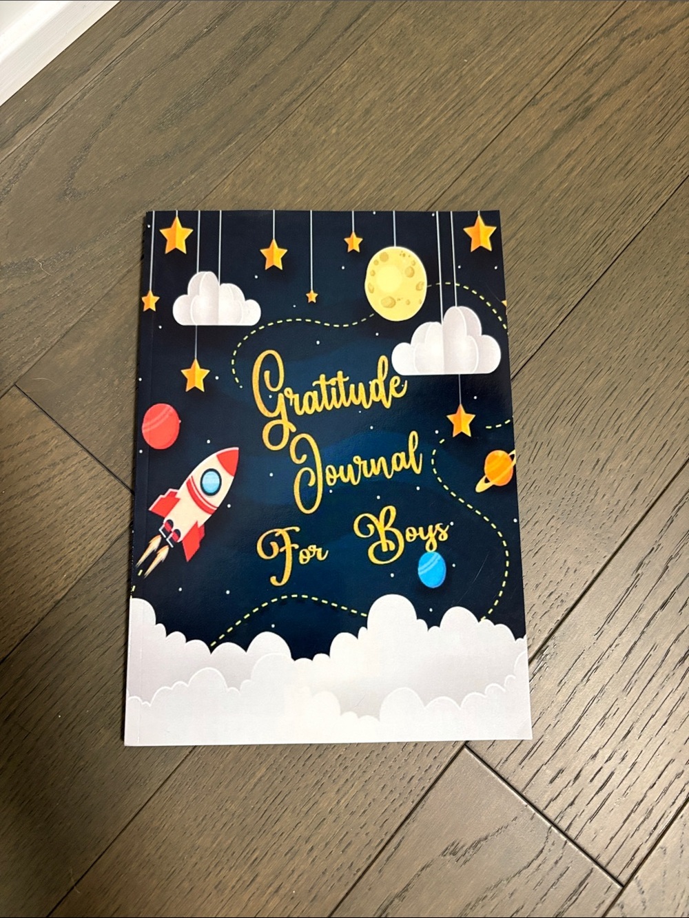 Gratitude Journal For Boys - Space Rocket Design Navy